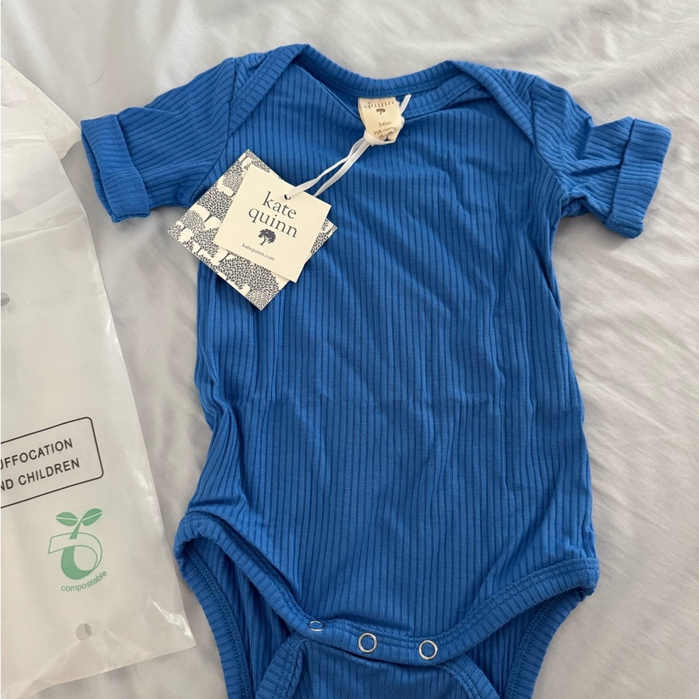 Kate Quinn Vibrant Blue Ribbed Bodysuit
